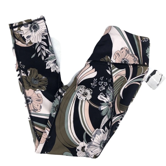 FP Movement by Free People Pants - NWT FP Movement by Free People Floral Leggings - Black, Pink, Green, Brown